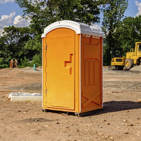 how often are the portable restrooms cleaned and serviced during a rental period in Hamilton County